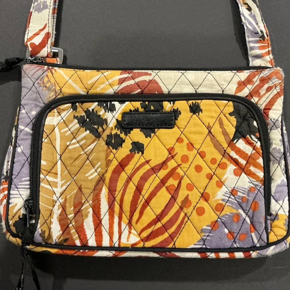 Vera Bradley Quilted Crossbody Shoulder Bag Multicolor Retired Pattern